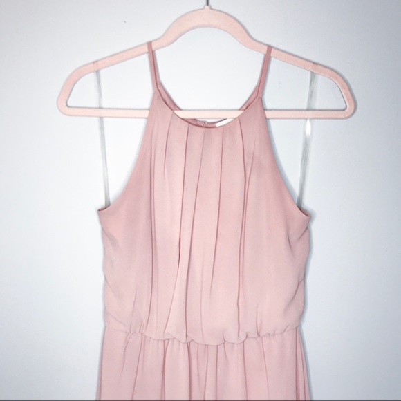 Lush Blouson Chiffon Mauve Skater Dress - Picture 5 of 8